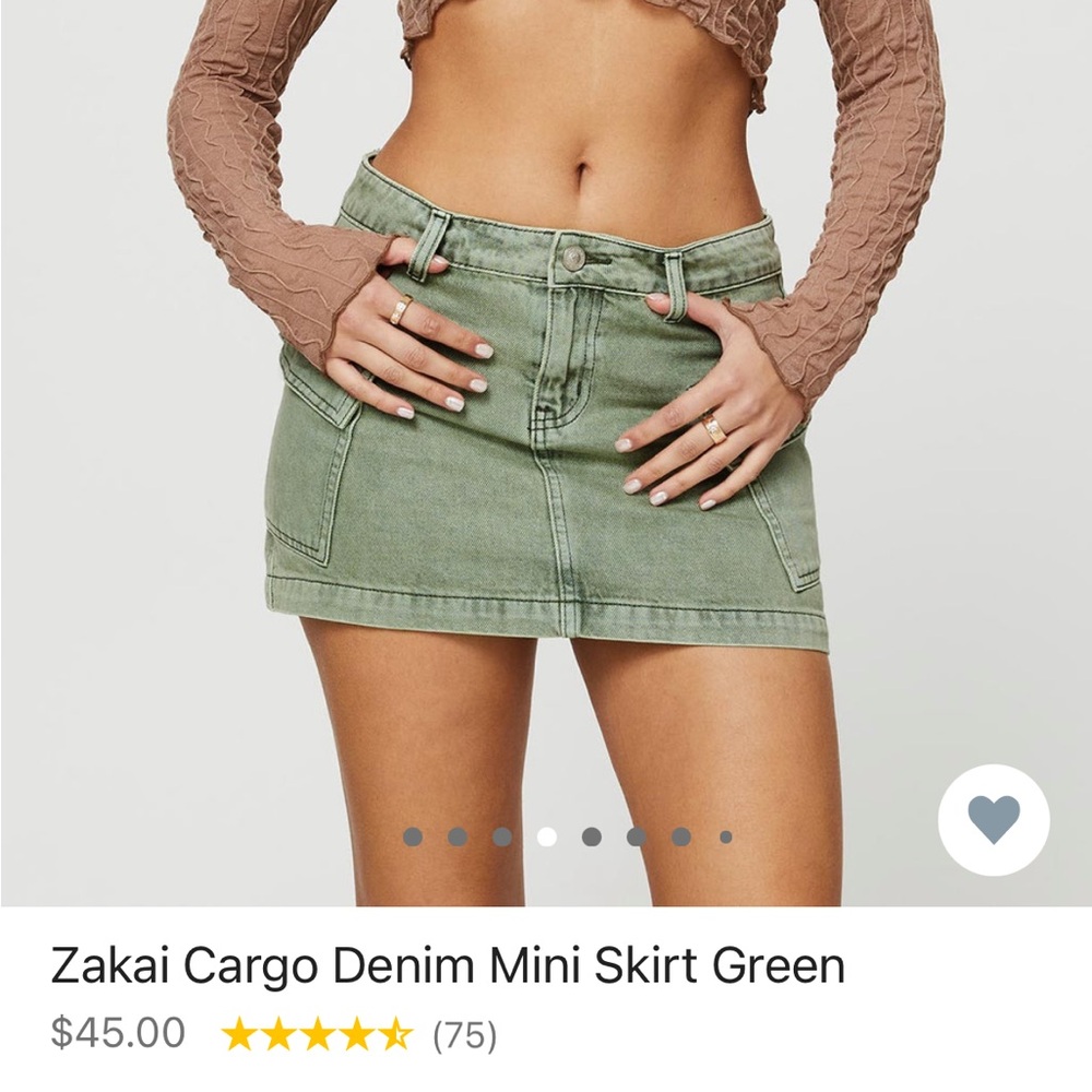 Cargo Denim Mini Skirt